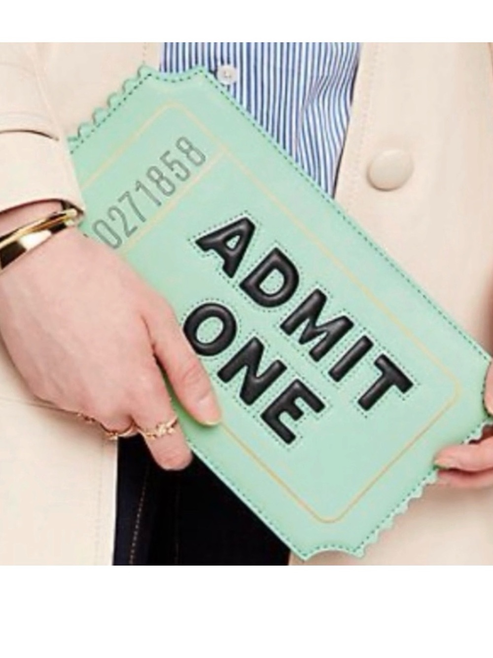 KATE SPADE “FLAVOR OF THE MONTH” ADMIT ONE TICKET CLUTCH